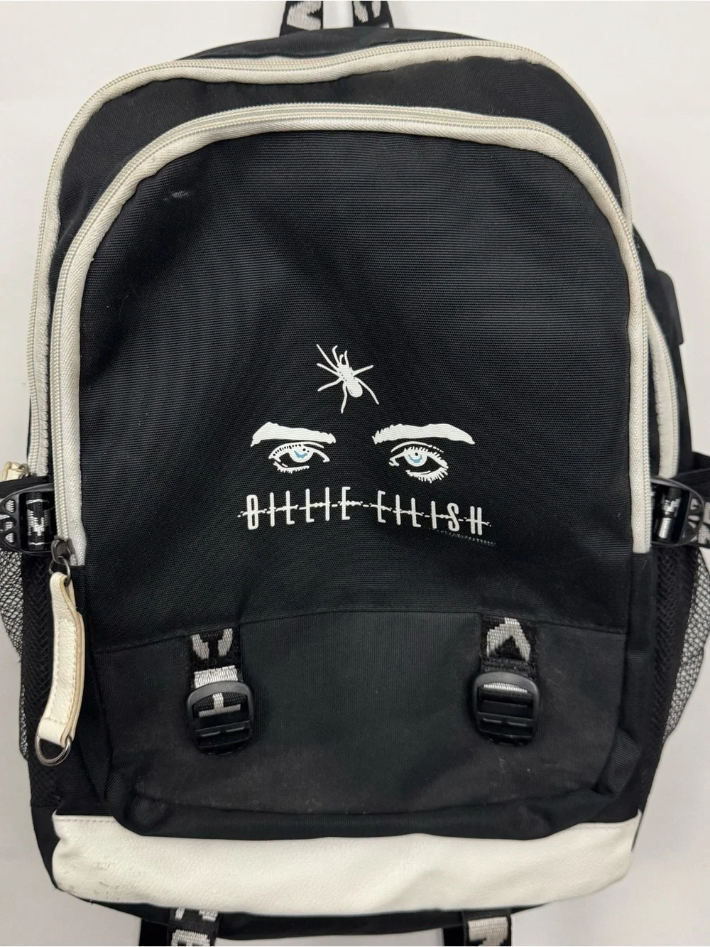 Billie Eilish Eyes Spider Graphic Backback book bag charging port Music